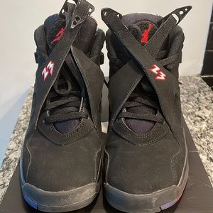 Air Jordan 8 Retro (GS) Like New! Size 7 Youth Black / Varsity Rd-White-Bright